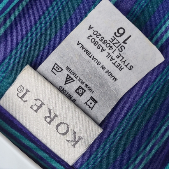 KORET LADIES MULTI-COLOR  STRIPPED BLOUSE/TOP (Plus Size 16) - Picture 17 of 17